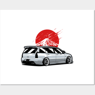 Silver Lancer Evo Wagon Posters and Art